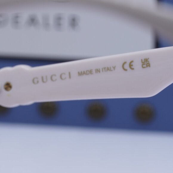 Final Price! Gucci GG1542S 003 Ivory/Clear with Clip-On Brown Sunglasses